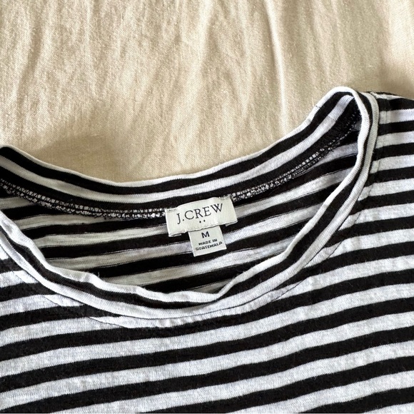 J. Crew Short Sleeve Striped Tie Waist T-Shirt Dress, small - Picture 6 of 8
